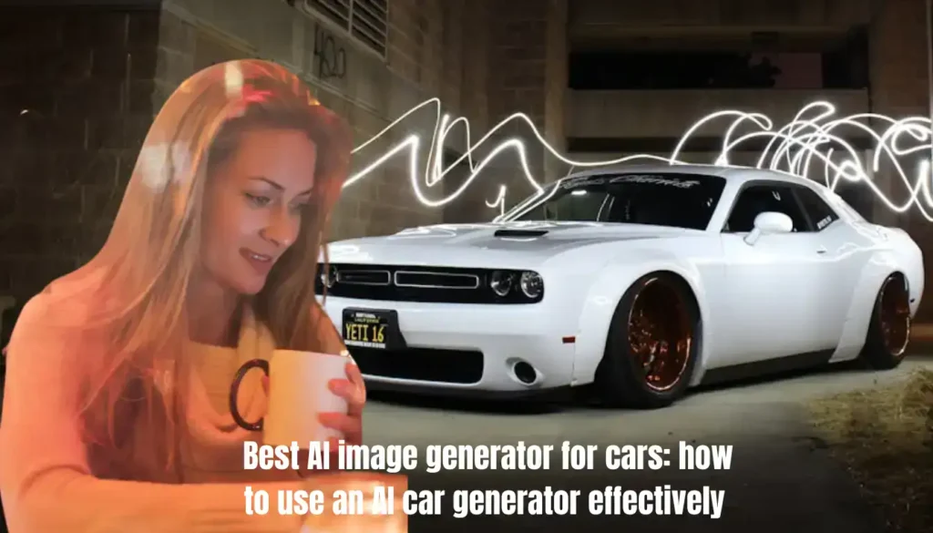 A Man Creates Quirky Car Designs In A Messy Office At Night. Best AI image generator for cars how to use an AI cargenerator effectively
