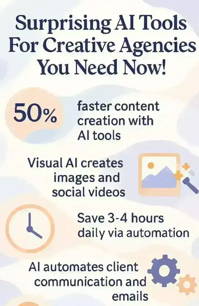 infographic surprising ai tools for creative agencies you need now